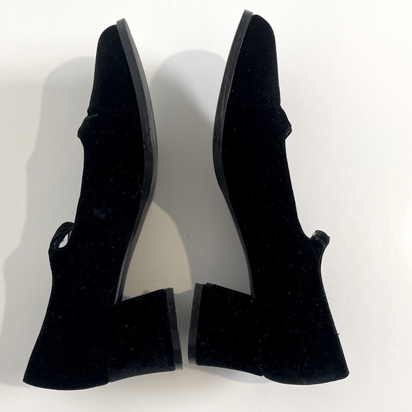 Unlisted Black Velvet Mary Jane Heels with Ankle Strap - Picture 3 of 7
